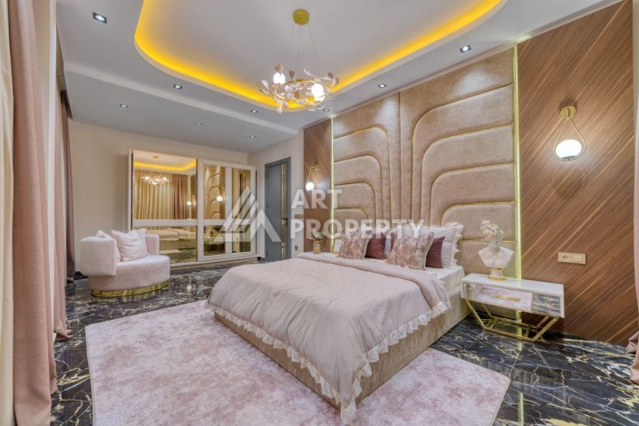 Современная вилла 5+1 с панорамным видом на море и гражданством Турции в Каргыджаке - Ракурс 8