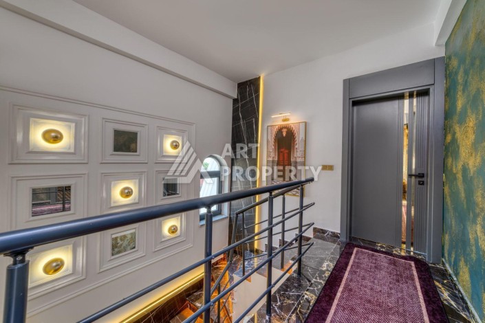 Современная вилла 5+1 с панорамным видом на море и гражданством Турции в Каргыджаке - Ракурс 21