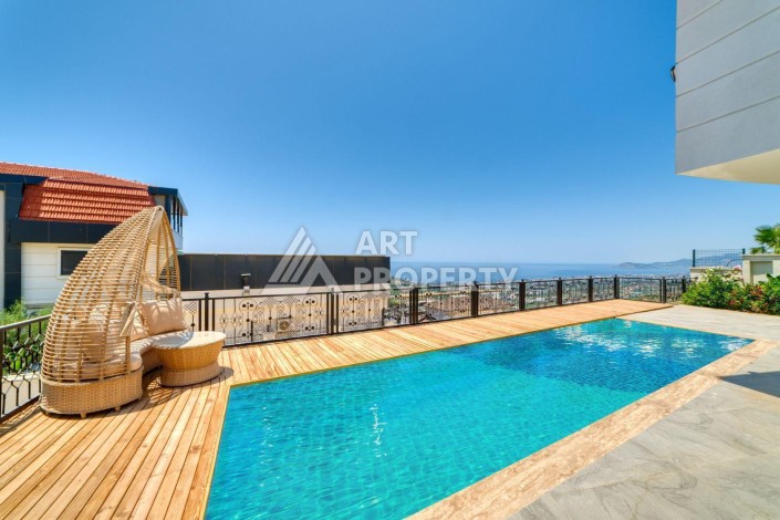 Современная вилла 5+1 с панорамным видом на море и гражданством Турции в Каргыджаке - Ракурс 32