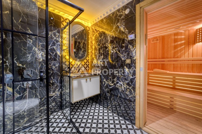 Современная вилла 5+1 с панорамным видом на море и гражданством Турции в Каргыджаке - Ракурс 37