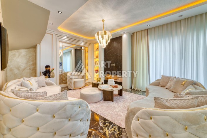 Современная вилла 5+1 с панорамным видом на море и гражданством Турции в Каргыджаке - Ракурс 41