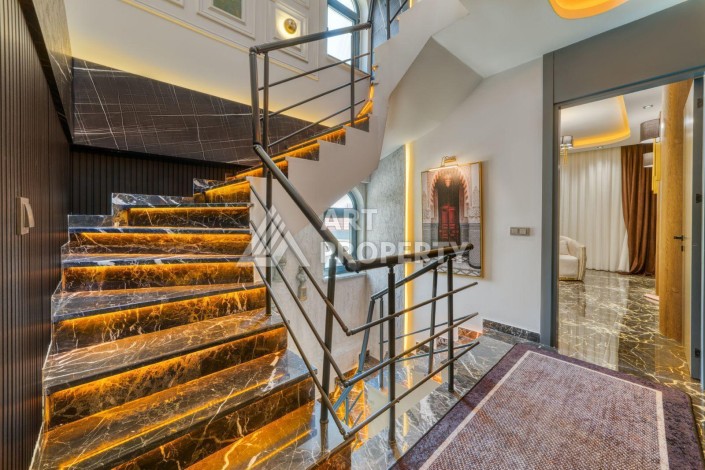 Современная вилла 5+1 с панорамным видом на море и гражданством Турции в Каргыджаке - Ракурс 45