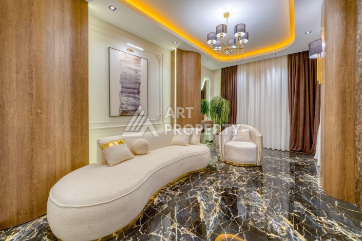 Современная вилла 5+1 с панорамным видом на море и гражданством Турции в Каргыджаке - Ракурс 47