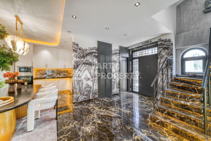 Современная вилла 5+1 с панорамным видом на море и гражданством Турции в Каргыджаке - Ракурс 50