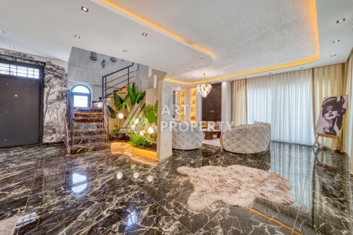 Современная вилла 5+1 с панорамным видом на море и гражданством Турции в Каргыджаке - Ракурс 51