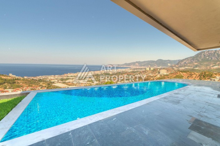 Вилла 4+1 с личным бассейном и панорамным видом на море в Каргыджаке — подходит под гражданство Турции - Ракурс 1