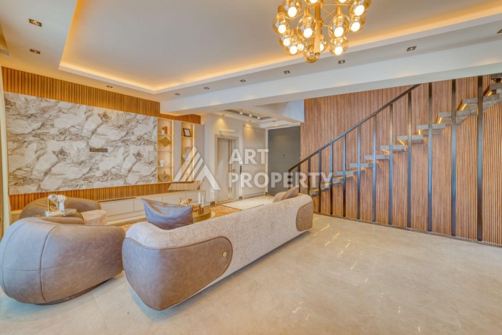 Вилла 4+1 с личным бассейном и панорамным видом на море в Каргыджаке — подходит под гражданство Турции - Ракурс 6