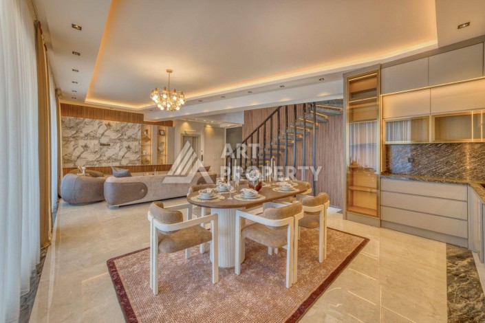 Вилла 4+1 с личным бассейном и панорамным видом на море в Каргыджаке — подходит под гражданство Турции - Ракурс 15