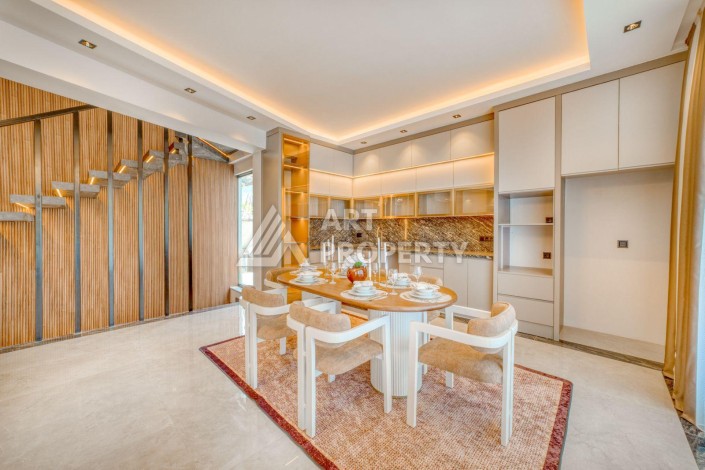 Вилла 4+1 с личным бассейном и панорамным видом на море в Каргыджаке — подходит под гражданство Турции - Ракурс 16