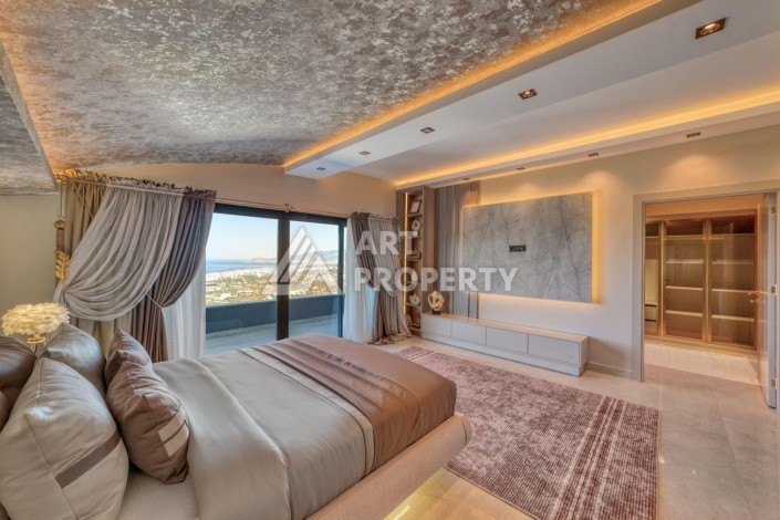 Вилла 4+1 с личным бассейном и панорамным видом на море в Каргыджаке — подходит под гражданство Турции - Ракурс 38