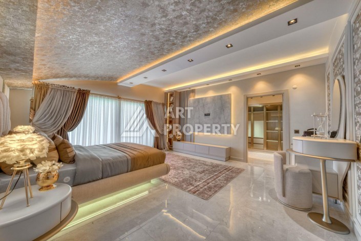 Вилла 4+1 с личным бассейном и панорамным видом на море в Каргыджаке — подходит под гражданство Турции - Ракурс 42