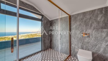 Вилла 4+1 с личным бассейном и панорамным видом на море в Каргыджаке — подходит под гражданство Турции - Ракурс 45