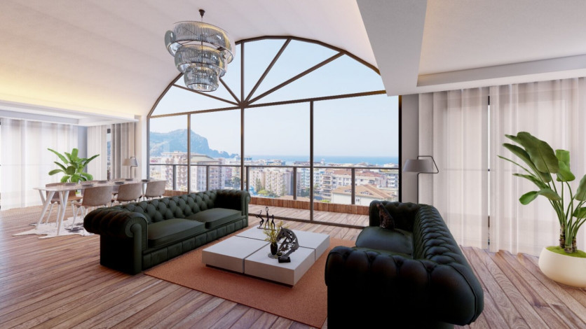 Новый инвестиционный проект в курортном городе Алания в 500 метрах от Средиземного моря. - Ракурс 9