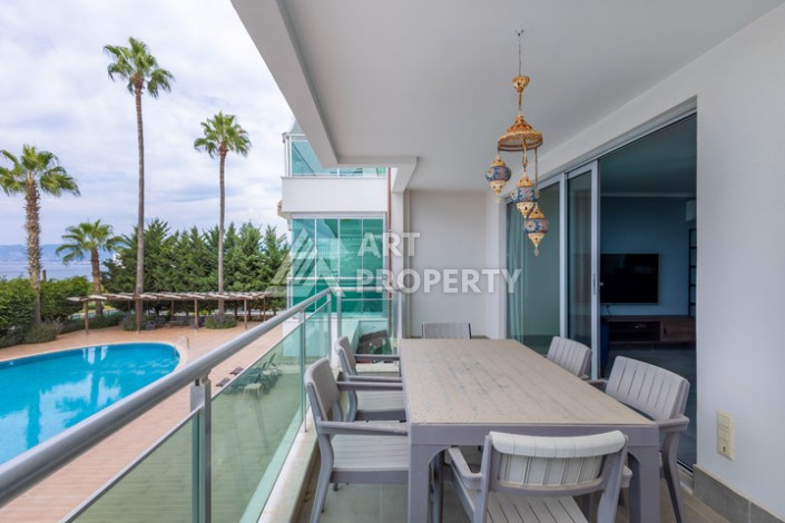 Квартира 2+1 с прямым видом на Средиземное море в Каргыджаке, 110 м², 150 метров до пляжа - Ракурс 2