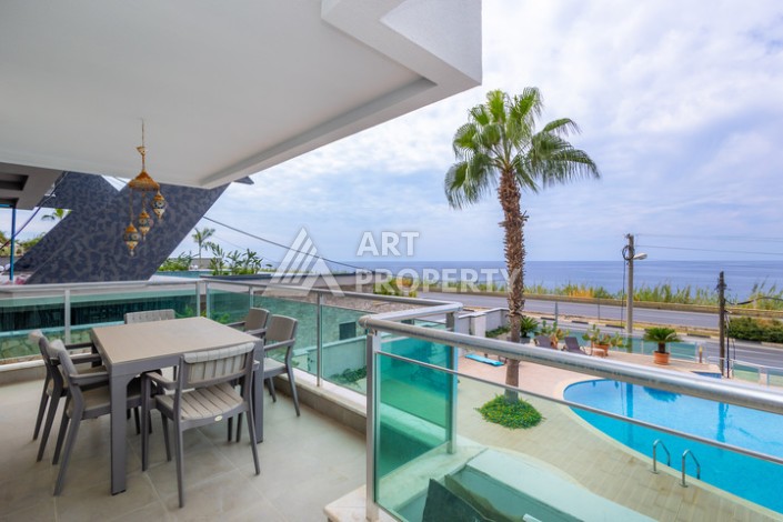 Квартира 2+1 с прямым видом на Средиземное море в Каргыджаке, 110 м², 150 метров до пляжа - Ракурс 4