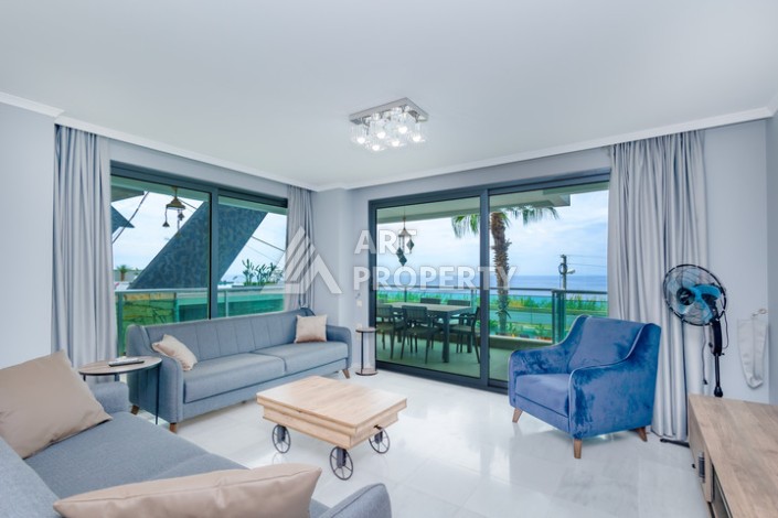 Квартира 2+1 с прямым видом на Средиземное море в Каргыджаке, 110 м², 150 метров до пляжа - Ракурс 14