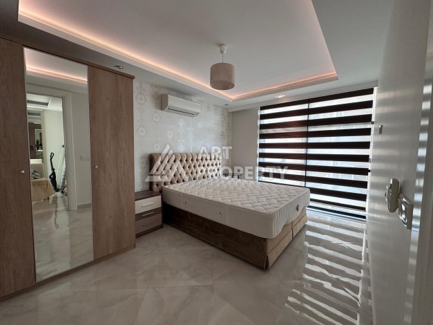 Квартира 2+1 на первой линии в районе Оба, 115 м², прямой вид на море и крепость - Ракурс 12