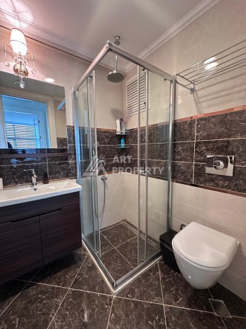 Квартира 2+1 на первой линии в районе Оба, 115 м², прямой вид на море и крепость - Ракурс 23