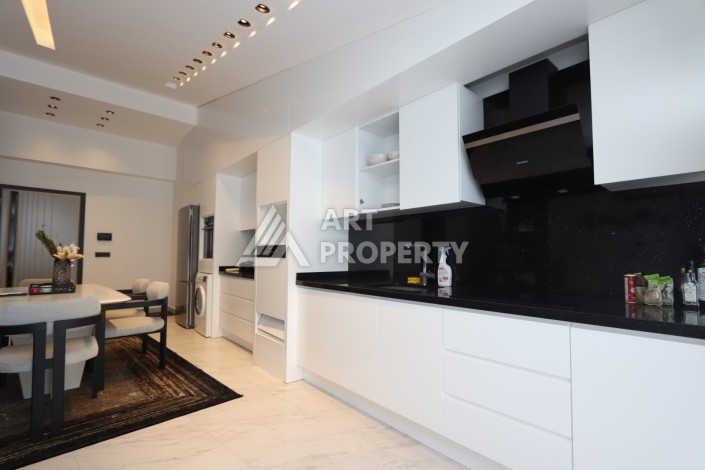 Большая квартира 2+1 с видом на море, 130 кв.м. Каргыджак, Алания - Ракурс 22