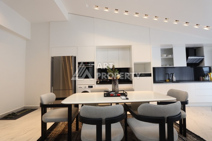 Большая квартира 2+1 с видом на море, 130 кв.м. Каргыджак, Алания - Ракурс 24