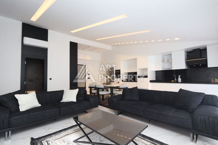 Большая квартира 2+1 с видом на море, 130 кв.м. Каргыджак, Алания - Ракурс 26