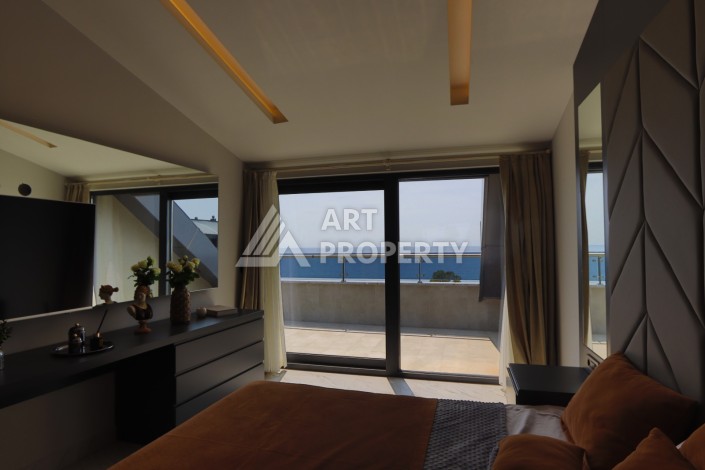 Большая квартира 2+1 с видом на море, 130 кв.м. Каргыджак, Алания - Ракурс 27