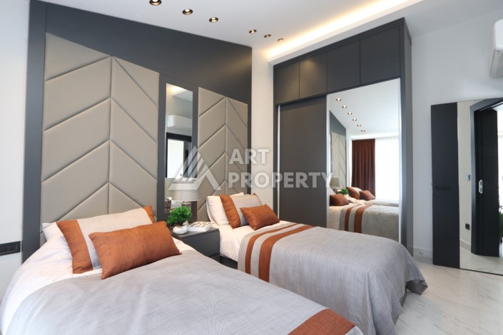 Большая квартира 2+1 с видом на море, 130 кв.м. Каргыджак, Алания - Ракурс 32