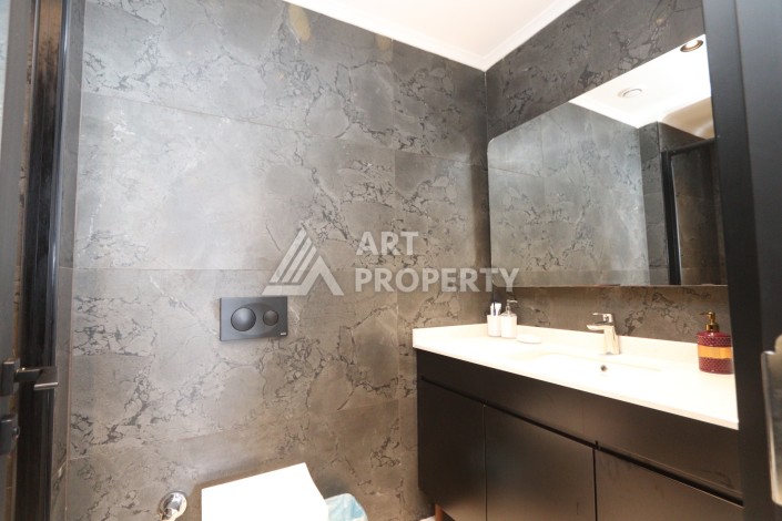 Большая квартира 2+1 с видом на море, 130 кв.м. Каргыджак, Алания - Ракурс 33