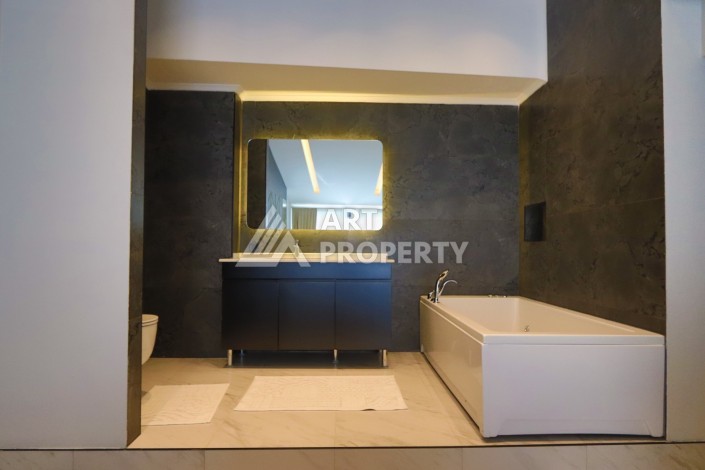 Большая квартира 2+1 с видом на море, 130 кв.м. Каргыджак, Алания - Ракурс 34