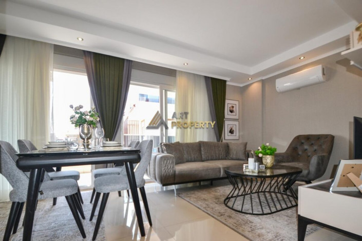 Двухуровневая квартира 2+1 в центре Аланьи в районе пляжа Клеопатра, 108 м2 - Ракурс 2