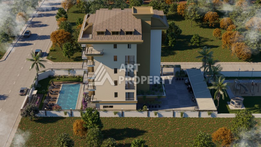 Квартиры 1+1 и дуплексы 2+1 и 3+1 в 200 метрах то моря в районе Кестель. - Ракурс 8