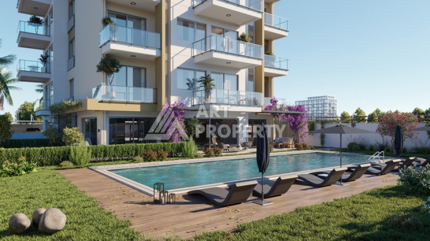 Квартиры 1+1 и дуплексы 2+1 и 3+1 в 200 метрах то моря в районе Кестель. - Ракурс 10