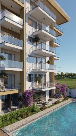 Квартиры 1+1 и дуплексы 2+1 и 3+1 в 200 метрах то моря в районе Кестель. - Ракурс 20