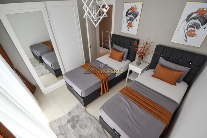 Двухуровневая квартира 2+1 в центре Аланьи в районе пляжа Клеопатра, 108 м2 - Ракурс 10