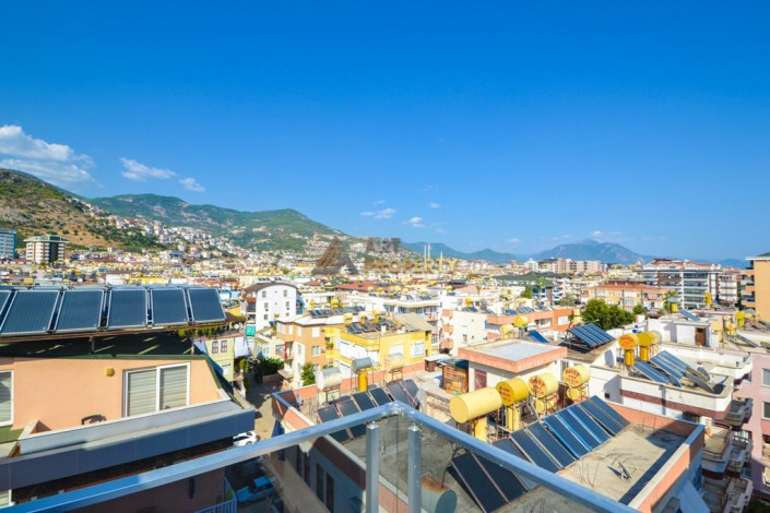 Двухуровневая квартира 2+1 в центре Аланьи в районе пляжа Клеопатра, 108 м2 - Ракурс 13