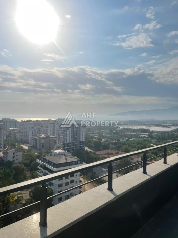 Двухуровневые апартаменты 2+1 с панорамным видом на море и крепость Алании. - Ракурс 0