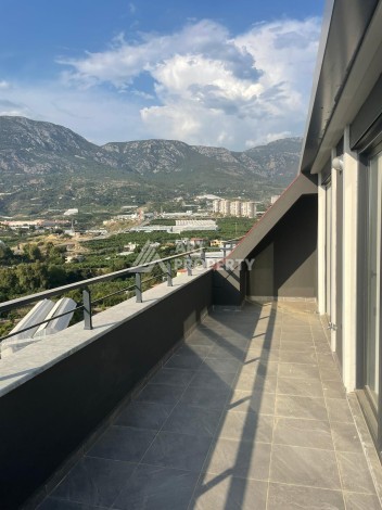 Двухуровневые апартаменты 2+1 с панорамным видом на море и крепость Алании. - Ракурс 1