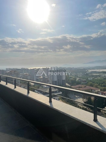 Двухуровневые апартаменты 2+1 с панорамным видом на море и крепость Алании. - Ракурс 2