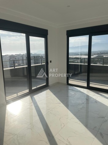 Двухуровневые апартаменты 2+1 с панорамным видом на море и крепость Алании. - Ракурс 3