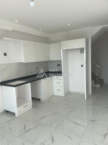 Двухуровневые апартаменты 2+1 с панорамным видом на море и крепость Алании. - Ракурс 7