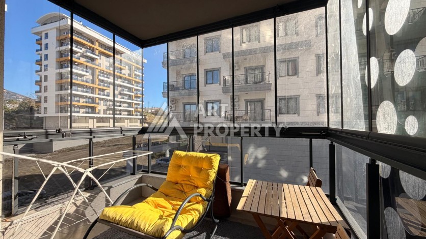 Квартира 1+1 в современном комплексе, 650 м до моря, центр Махмутлара - Ракурс 17