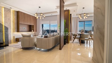 Двухуровневая квартира 2+1 с видом на море, 110 кв.м. Махмутлар, Алания - Ракурс 2