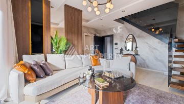 Двухуровневая квартира 2+1 с видом на море, 110 кв.м. Махмутлар, Алания - Ракурс 4