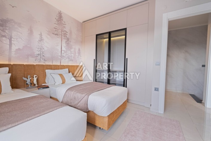 Двухуровневая квартира 2+1 с видом на море, 110 кв.м. Махмутлар, Алания - Ракурс 7