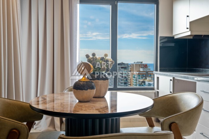 Двухуровневая квартира 2+1 с видом на море, 110 кв.м. Махмутлар, Алания - Ракурс 15