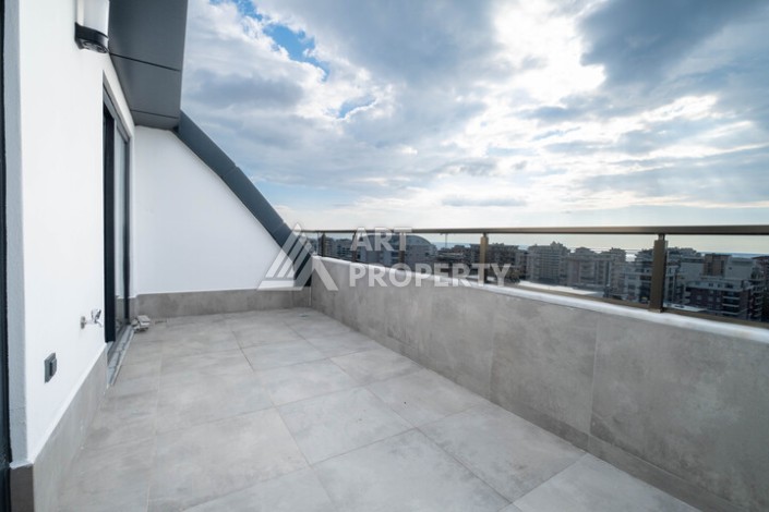 Двухуровневая квартира 2+1 с видом на море, 110 кв.м. Махмутлар, Алания - Ракурс 17