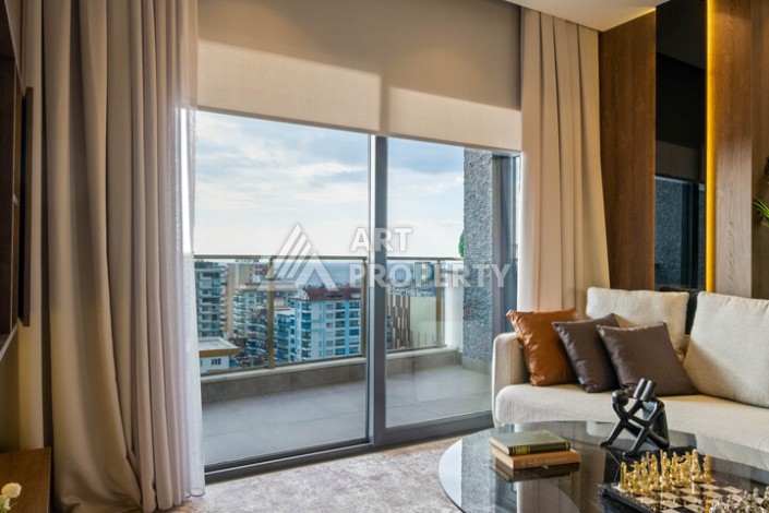 Двухуровневая квартира 2+1 с видом на море, 110 кв.м. Махмутлар, Алания - Ракурс 24