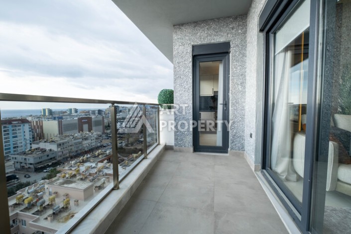 Двухуровневая квартира 2+1 с видом на море, 110 кв.м. Махмутлар, Алания - Ракурс 28