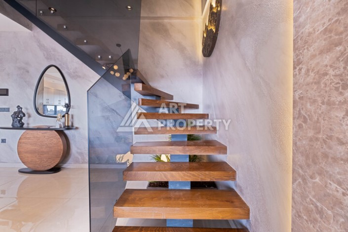 Двухуровневая квартира 2+1 с видом на море, 110 кв.м. Махмутлар, Алания - Ракурс 33