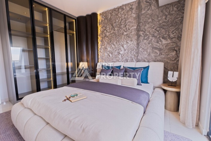 Двухуровневая квартира 2+1 с видом на море, 110 кв.м. Махмутлар, Алания - Ракурс 35